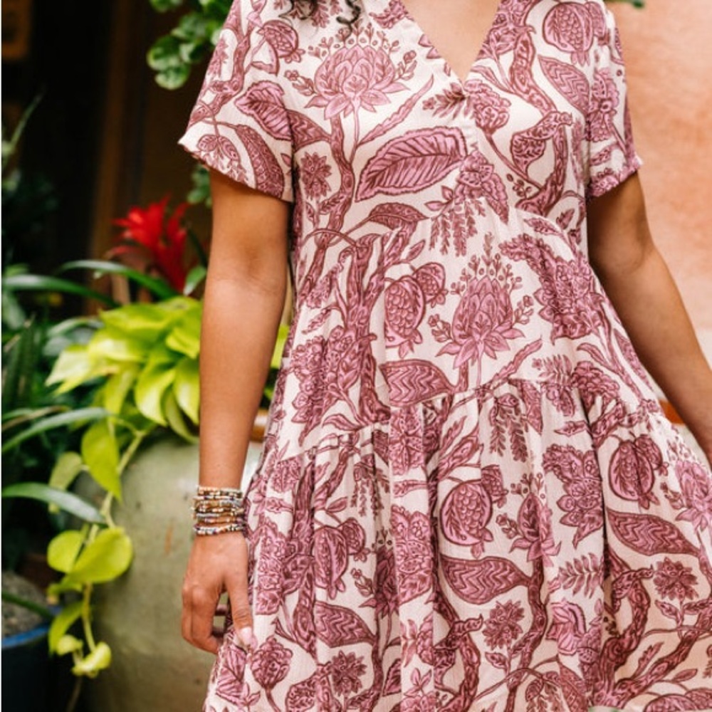 Noonday Collection Cotswold Pink Shirt Dress size 1 (fits 2-8)